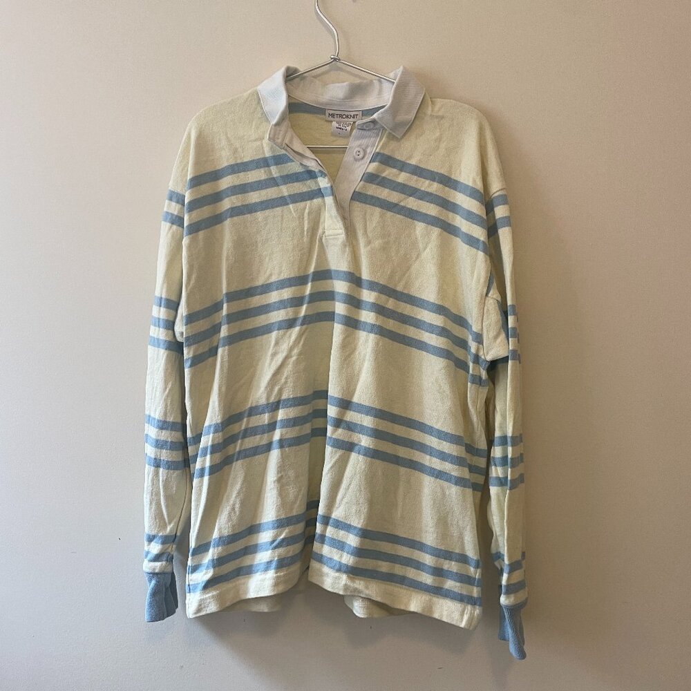 Pastel Metroknit vintage rugby womens large